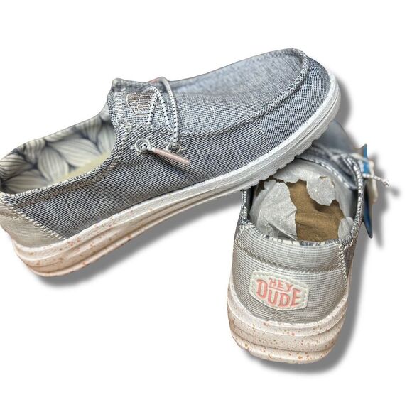 Hey Dude Wendy Youth Star Kids Slip-On Shoes Gray Size Y2-L3 - Picture 5 of 8